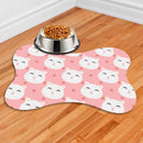 Tapete Pet Comedouro para Cachorro e gato - Tapete para Ração e Água Formato Ossinho 46x31 Antiderrapante