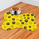 Tapete Pet Comedouro para Cachorro e gato - Tapete para Ração e Água Formato Ossinho 46x31 Antiderrapante