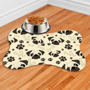 Tapete Pet Comedouro para Cachorro e gato - Tapete para Ração e Água Formato Ossinho 46x31 Antiderrapante