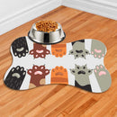 Tapete Pet Comedouro para Cachorro e gato - Tapete para Ração e Água Formato Ossinho 46x31 Antiderrapante