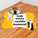 Tapete Pet Comedouro para Cachorro e gato - Tapete para Ração e Água Formato Ossinho 46x31 Antiderrapante