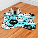 Tapete Pet Comedouro para Cachorro e gato - Tapete para Ração e Água Formato Ossinho 46x31 Antiderrapante