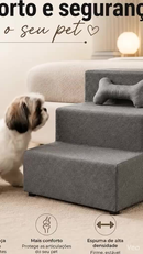 Escada Pet 3 Degraus para Cachorros e Gatos | Conforto e Segurança | Frete rapido