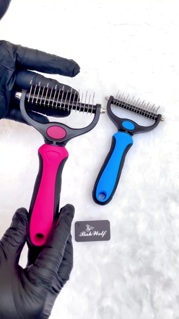 Escova Rake Grande 26 ou 17 dentes Desembolador de Pelo Pet Cães Gatos Não Machuca