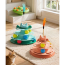 Torre de Brinquedo para Gatos de 4 Andares, com 3 Bolinhas e Penas, Estimula a Energia dos Gatos