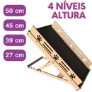 Escada Rampa Pet Antiderrapante 4 Niveis de Altura Subir Sofá