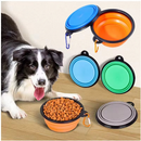 kit 2 Bebedouro E Comedouro De Silicone Retrátil Para Cães e Gatos 350 ML porta ração