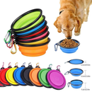 kit 2 Bebedouro E Comedouro De Silicone Retrátil Para Cães e Gatos 350 ML porta ração