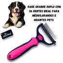 Escova Rake Grande 26 ou 17 dentes Desembolador de Pelo Pet Cães Gatos Não Machuca