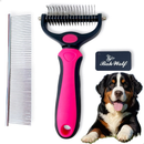 Escova Rake Grande 26 ou 17 dentes Desembolador de Pelo Pet Cães Gatos Não Machuca