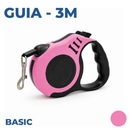 Coleira Guia Retrátil 3/5 Metros Pets Cachorro Cães Gatos Resistente com Trava até 12kg