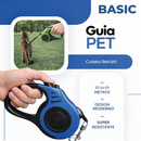 Coleira Guia Retrátil 3/5 Metros Pets Cachorro Cães Gatos Resistente com Trava até 12kg