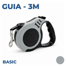 Coleira Guia Retrátil 3/5 Metros Pets Cachorro Cães Gatos Resistente com Trava até 12kg