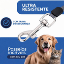 Coleira Guia Retrátil 3/5 Metros Pets Cachorro Cães Gatos Resistente com Trava até 12kg