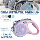 Coleira Guia Retrátil 3/5 Metros Pets Cachorro Cães Gatos Resistente com Trava até 12kg