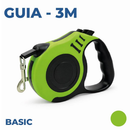 Coleira Guia Retrátil 3/5 Metros Pets Cachorro Cães Gatos Resistente com Trava até 12kg
