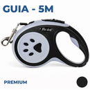 Coleira Guia Retrátil 3/5 Metros Pets Cachorro Cães Gatos Resistente com Trava até 12kg