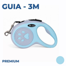Coleira Guia Retrátil 3/5 Metros Pets Cachorro Cães Gatos Resistente com Trava até 12kg