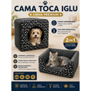 Casinha cama toca Iglu 3 Em 1 Cão E Gato,Tamanhos P, M, G e GG, com almofada removível fundo impermeável