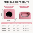 Casinha cama toca Iglu 3 Em 1 Cão E Gato,Tamanhos P, M, G e GG, com almofada removível fundo impermeável