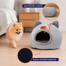 Caminha Casa Tenda Luxo Gato Cachorro Casinha Ninho Pelúcia Pet Iglu Cama Pequena Grande
