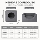 Casinha cama toca Iglu 3 Em 1 Cão E Gato,Tamanhos P, M, G e GG, com almofada removível fundo impermeável