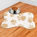 Tapete Pet Comedouro para Cachorro e gato - Tapete para Ração e Água Formato Ossinho 46x31 Antiderrapante