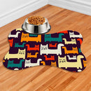 Tapete Pet Comedouro para Cachorro e gato - Tapete para Ração e Água Formato Ossinho 46x31 Antiderrapante