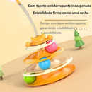 Torre de Brinquedo para Gatos de 4 Andares, com 3 Bolinhas e Penas, Estimula a Energia dos Gatos