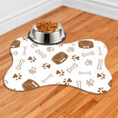 Tapete Pet Comedouro para Cachorro e gato - Tapete para Ração e Água Formato Ossinho 46x31 Antiderrapante