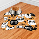 Tapete Pet Comedouro para Cachorro e gato - Tapete para Ração e Água Formato Ossinho 46x31 Antiderrapante