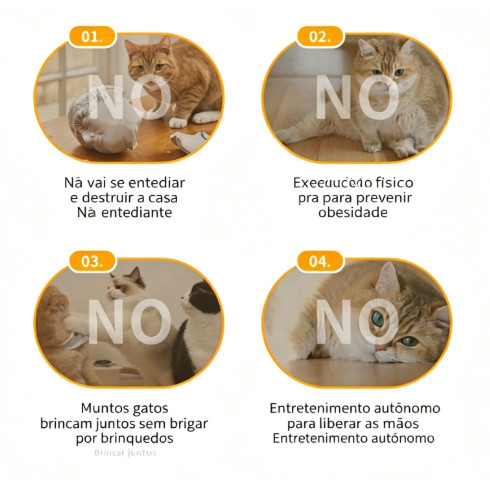 Brinquedo Interativo Para Gatos Com Mouse Ativado Por Movimento , Sons Estridentes E Penas Ocultas